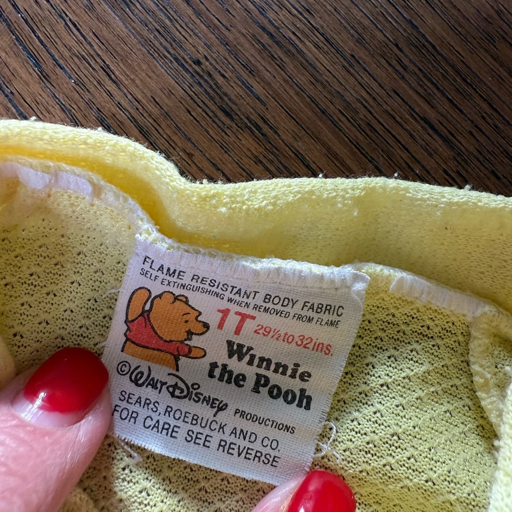 Vintage Disney Winnie the Pooh Terry Shirt 1T - Picture 2 of 3
